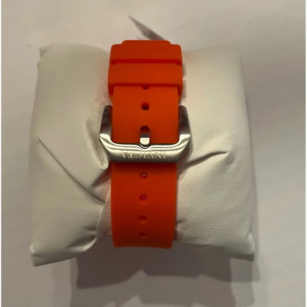 Invicta Racing Vaulthan 44 mm Orange Silicone Chronograph Black Dial Watch 69672